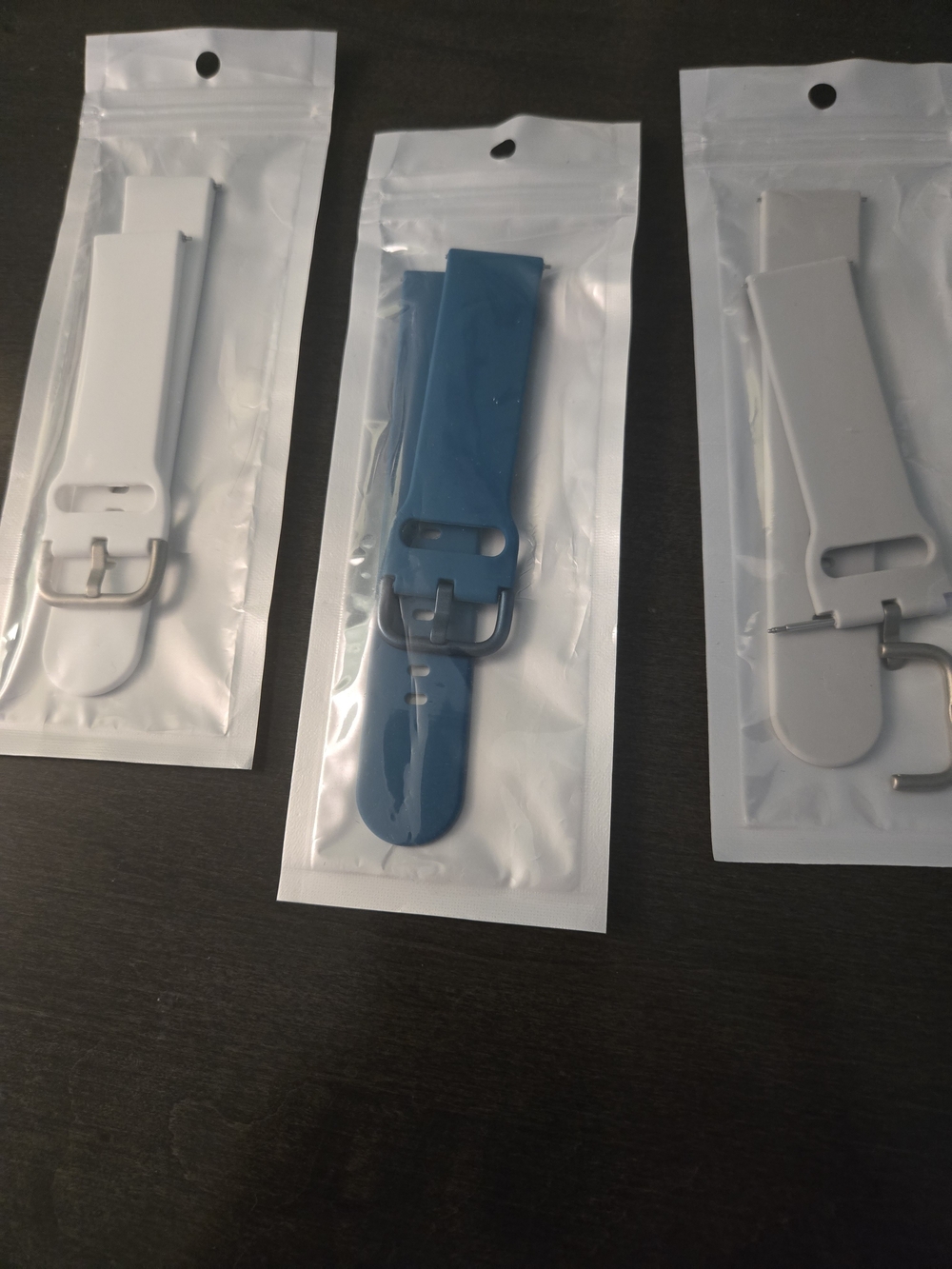 Lot Of Silicone Replacement Samsung Active Watch Band - Blue, White,Light Gray